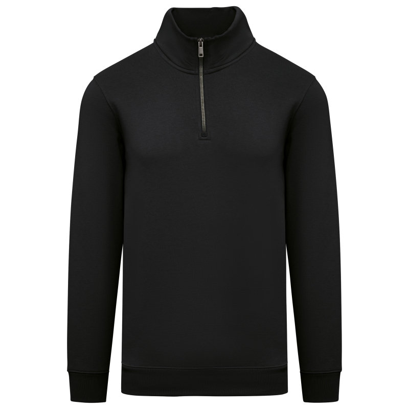 Sweat-shirt écoresponsable à col montant zippé homme