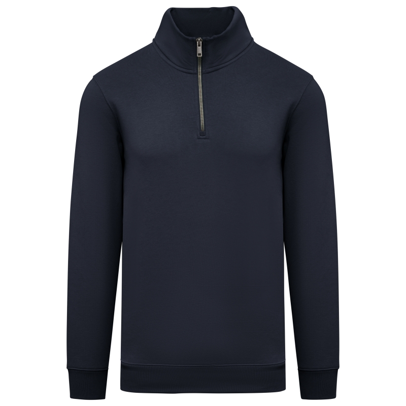 Sweat-shirt écoresponsable à col montant zippé homme