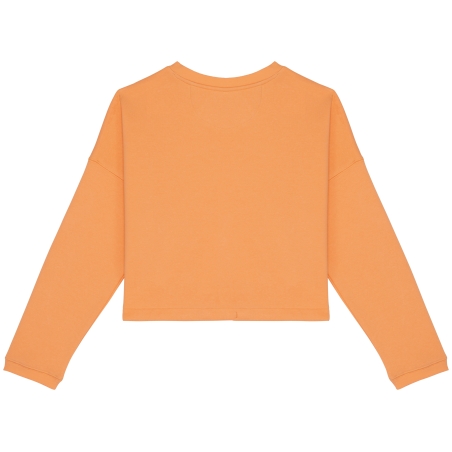Sweat-shirt écoresponsable à col rond oversize crop femme