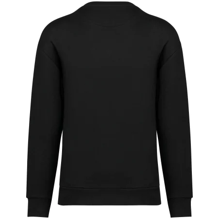 Sweat-shirt écoresponsable à col rond à épaules tombantes molleton gratté unisexe
