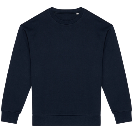 Sweat-shirt écoresponsable à col rond à épaules tombantes molleton gratté unisexe