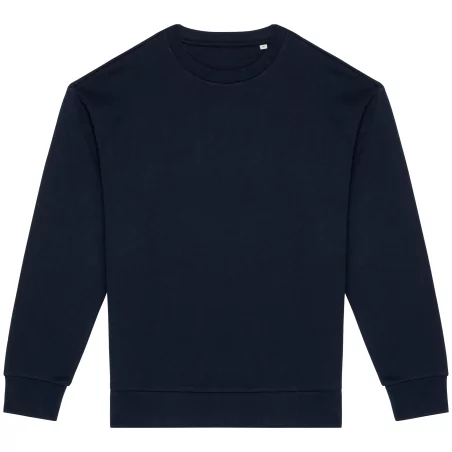Sweat-shirt écoresponsable à col rond à épaules tombantes molleton gratté unisexe