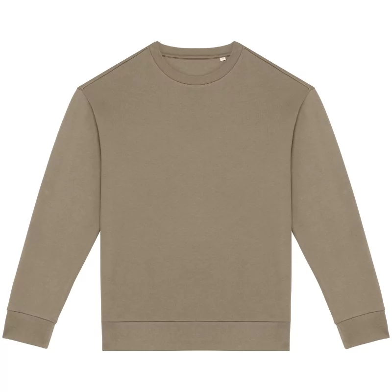 Sweat-shirt écoresponsable à col rond à épaules tombantes molleton gratté unisexe