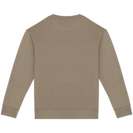 Sweat-shirt écoresponsable à col rond à épaules tombantes molleton gratté unisexe