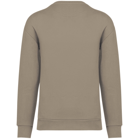 Sweat-shirt écoresponsable à col rond à épaules tombantes molleton gratté unisexe