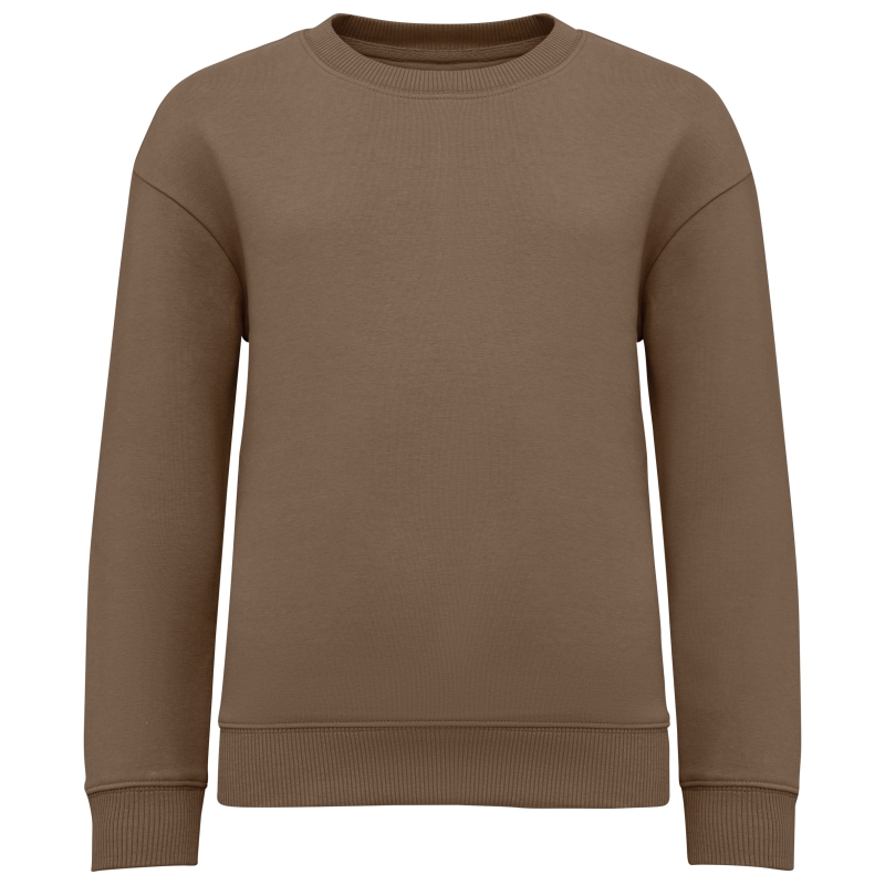 Sweat-shirt écoresponsable à col rond oversize enfant