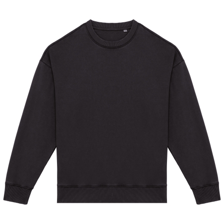 Sweat-shirt écoresponsable à col rond délavé oversize unisexe