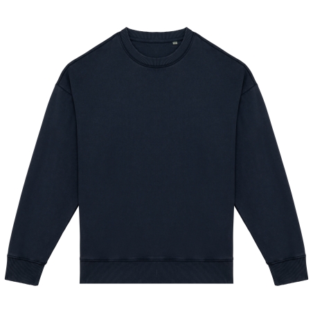 Sweat-shirt écoresponsable à col rond délavé oversize unisexe