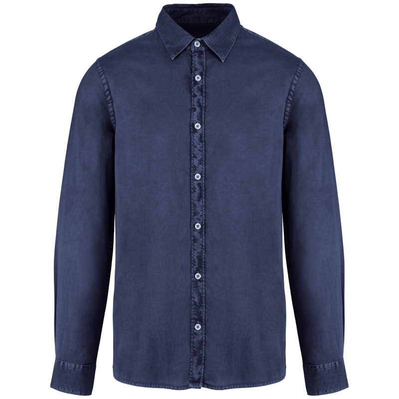 Chemise écoresponsable délavée homme
