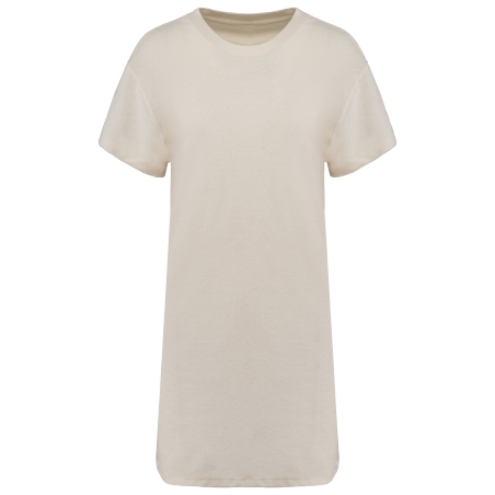 Robe t-shirt écoresponsable en éponge à épaules tombantes femme