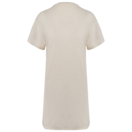 Robe t-shirt écoresponsable en éponge à épaules tombantes femme