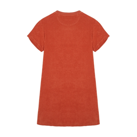 Robe t-shirt écoresponsable en éponge à épaules tombantes femme