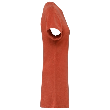 Robe t-shirt écoresponsable en éponge à épaules tombantes femme