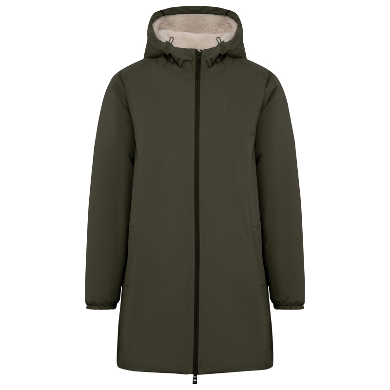 Veste écoresponsable imperméable doublée en sherpa unisexe