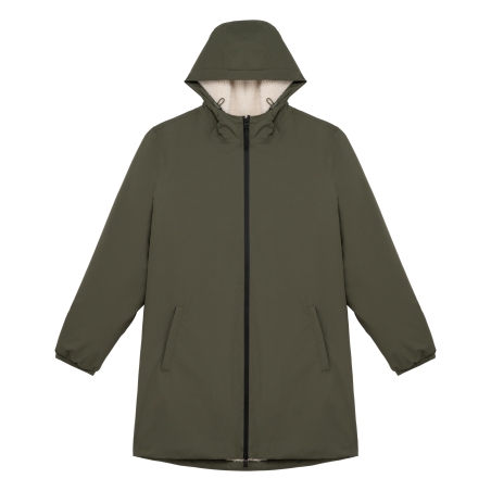 Veste écoresponsable imperméable doublée en sherpa unisexe