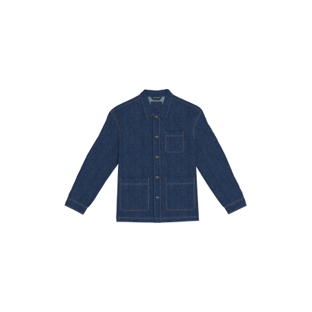 Veste en jean écoresponsable à épaules tombantes unisexe