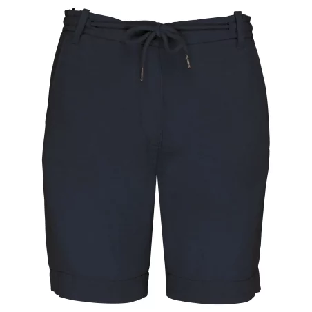 Bermuda en lyocell et lin femme