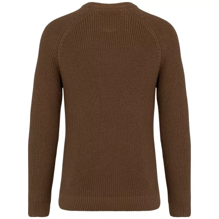 Pull écoresponsable à grosses mailles homme