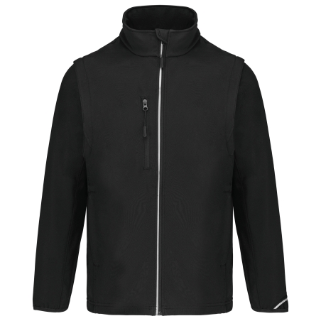 Veste softshell sport manches amovibles unisexe