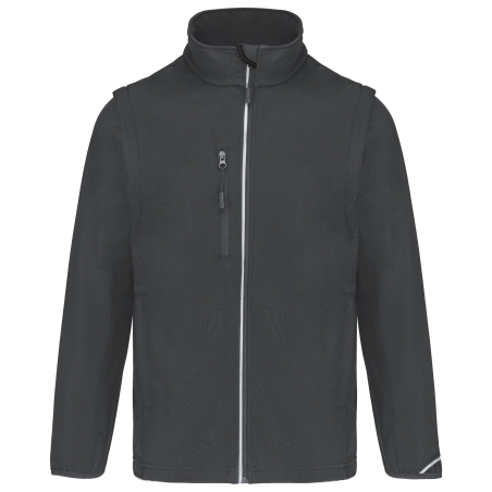 Veste softshell sport manches amovibles unisexe