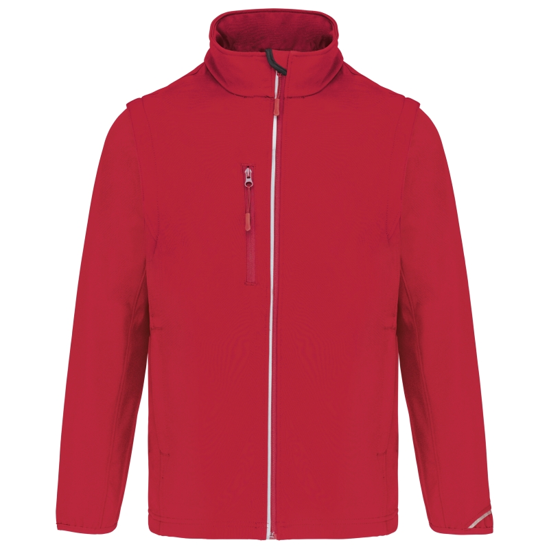 Veste softshell sport manches amovibles unisexe