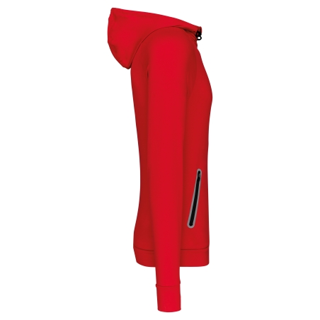 Sweat-shirt à capuche 1/4 zip sport unisexe