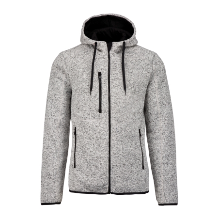 Veste à capuche chinée homme