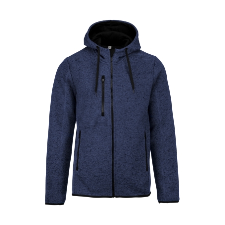 Veste à capuche chinée homme