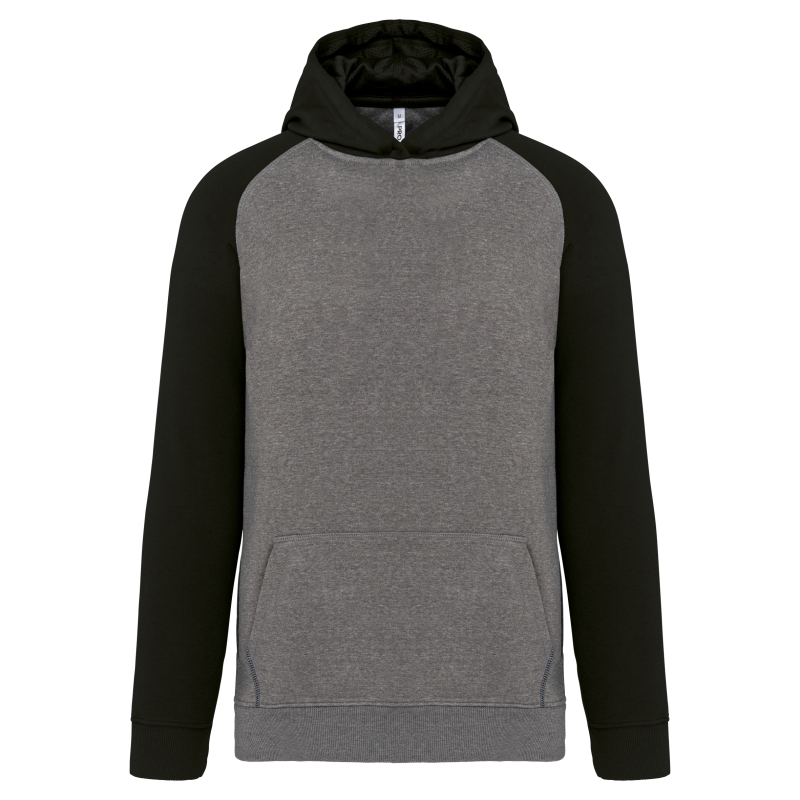 Sweat-shirt capuche bicolore enfant