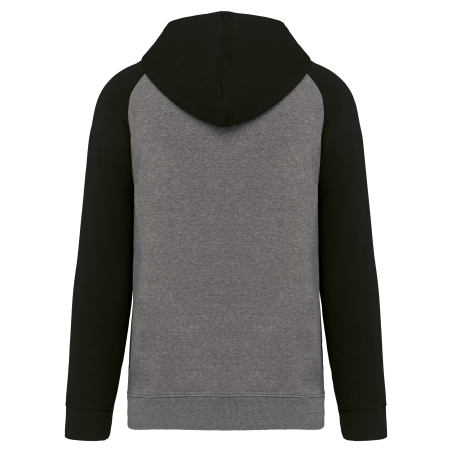 Sweat-shirt capuche bicolore enfant