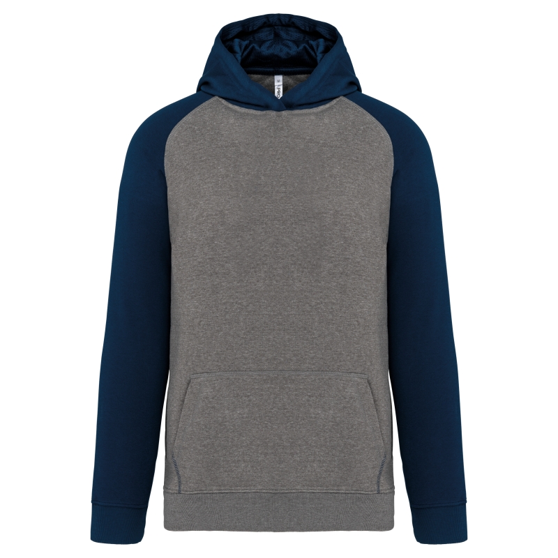 Sweat-shirt capuche bicolore enfant