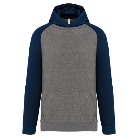Sweat-shirt capuche bicolore enfant
