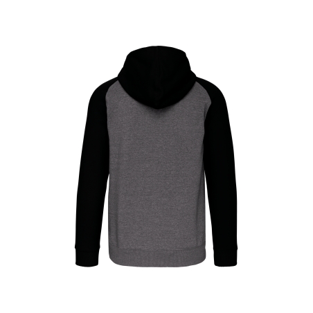 Veste molleton zippée capuche bicolore unisexe