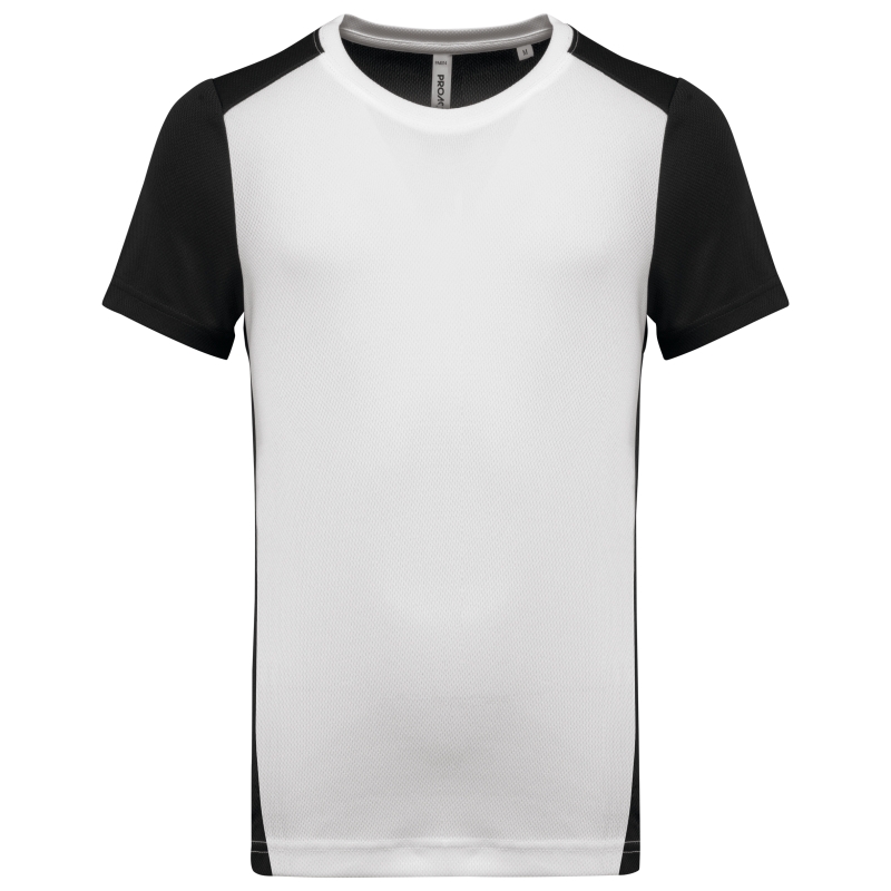 T-shirt de sport écoresponsable bicolore homme