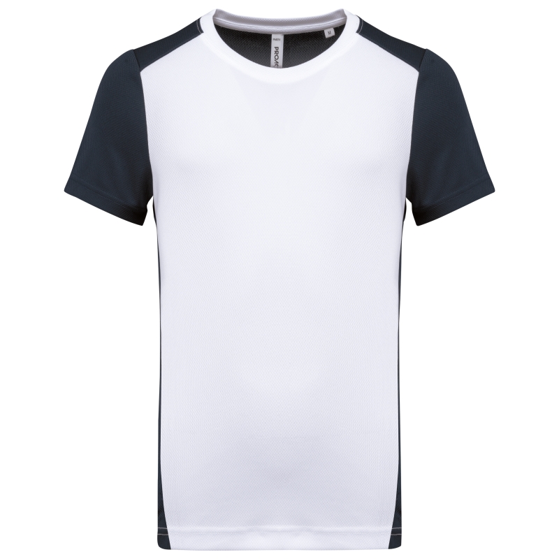 T-shirt de sport écoresponsable bicolore homme