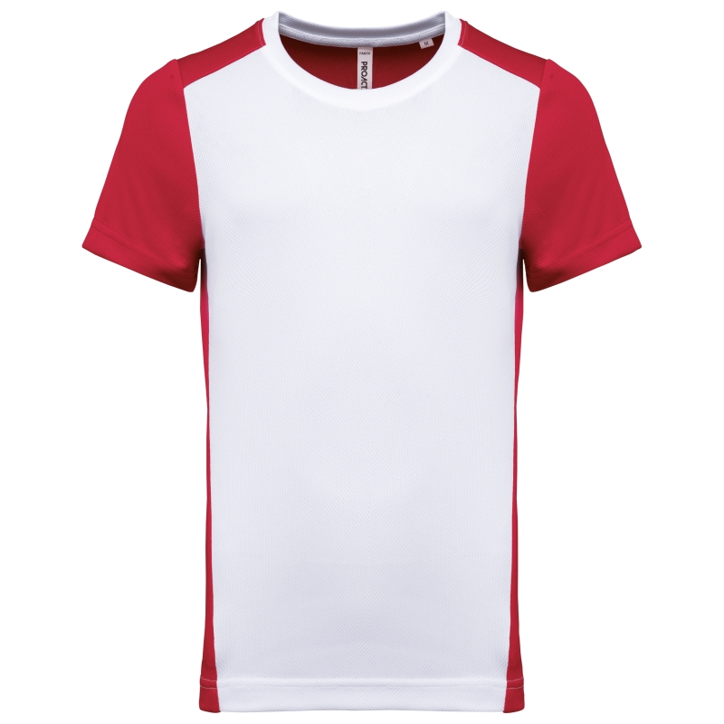 T-shirt de sport écoresponsable bicolore homme