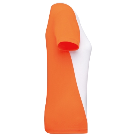 T-shirt de sport écoresponsable bicolore femme