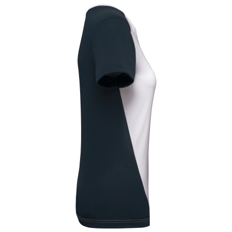 T-shirt de sport écoresponsable bicolore femme