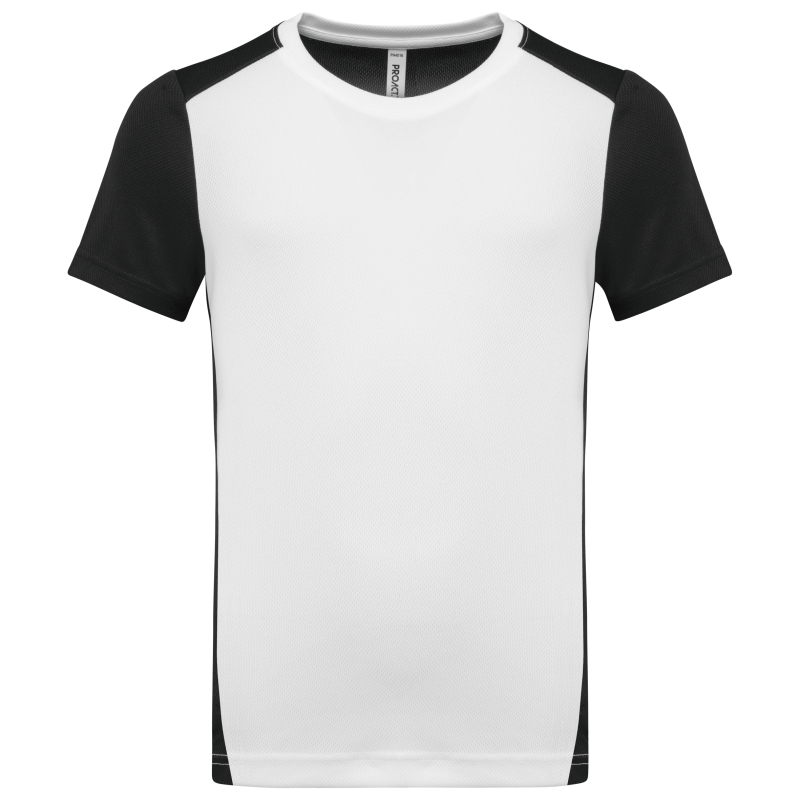 T-shirt de sport écoresponsable bicolore enfant