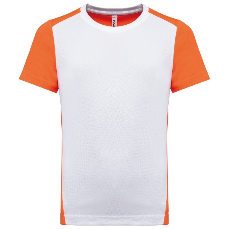 T-shirt de sport écoresponsable bicolore enfant