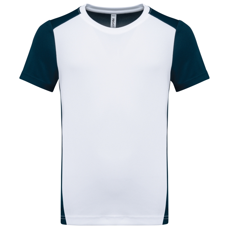 T-shirt de sport écoresponsable bicolore enfant