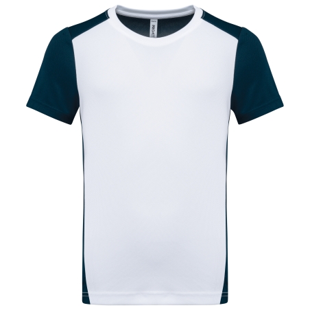 T-shirt de sport écoresponsable bicolore enfant