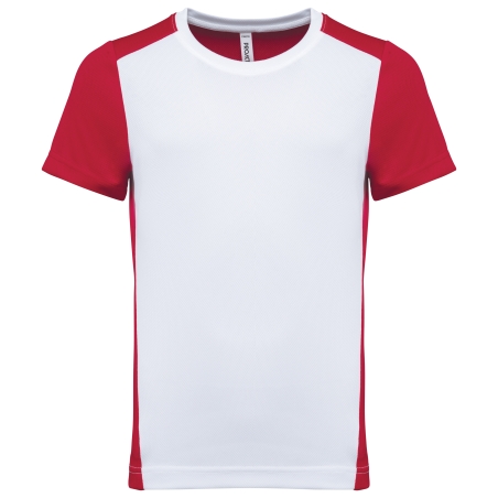 T-shirt de sport écoresponsable bicolore enfant