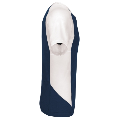 T-shirt de sport bicolore manches courtes unisexe