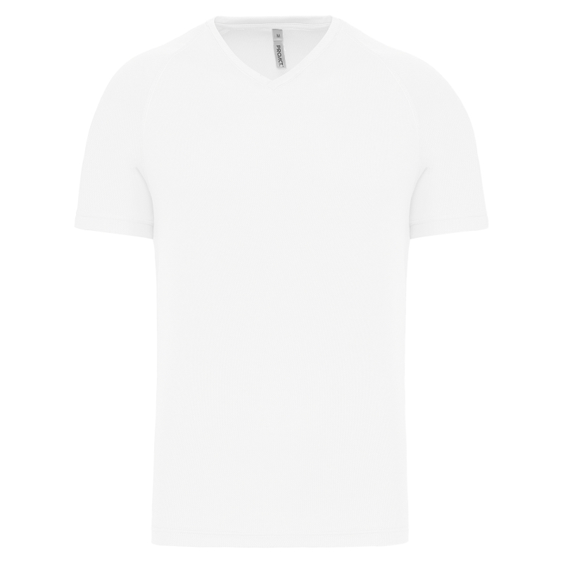T-shirt de sport manches courtes col v homme