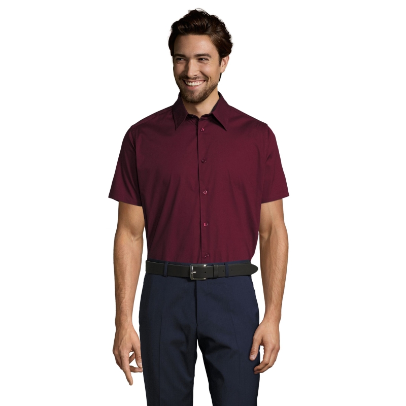 CHEMISE HOMME STRETCH MANCHES COURTES
