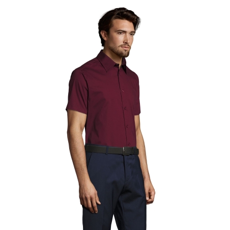 CHEMISE HOMME STRETCH MANCHES COURTES