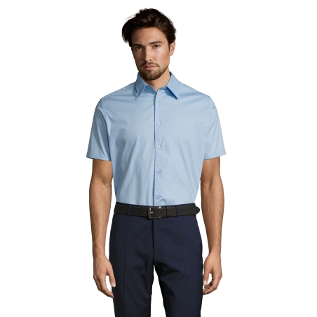 CHEMISE HOMME STRETCH MANCHES COURTES