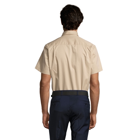 CHEMISE HOMME EN TWILL DE COTON MANCHES COURTES