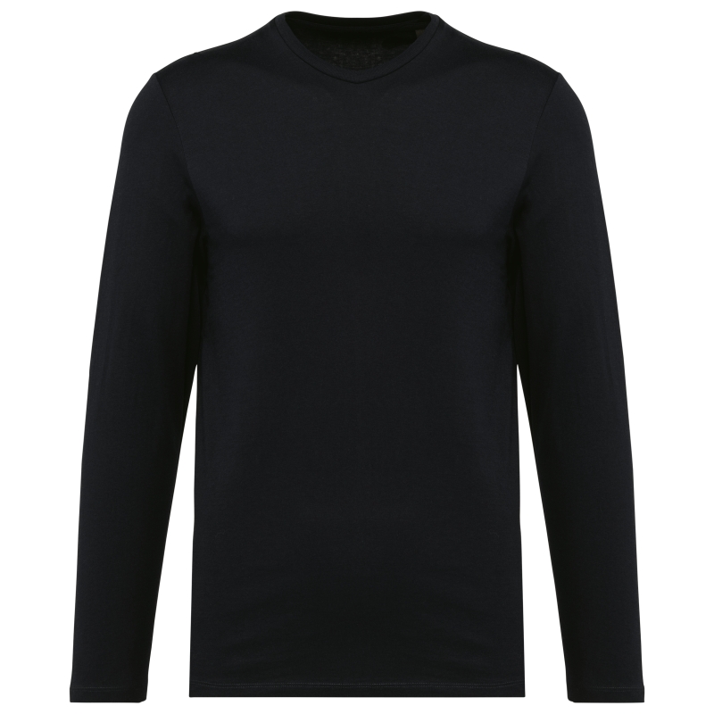 T-shirt Supima® col rond manches longues homme